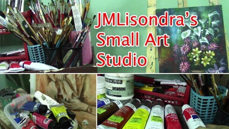 A Tour in JM Lisondra’s Small Messy Art Studio