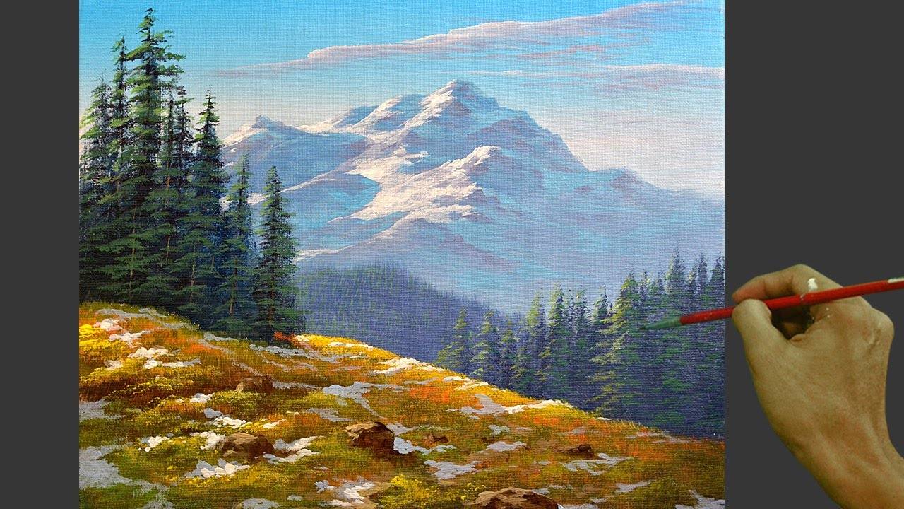Acrylic Landscape Painting in Time-lapse / Melting Snow / JMLisondra