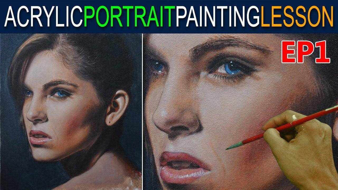 Acrylic Portrait Painting Tutorial | Ep 1 | Beautiful Lady in Step by Step by JM Lisondra