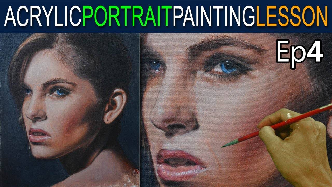 Acrylic Portrait Painting Tutorial | Ep 4 | Beautiful Lady in Step by Step by JM Lisondra