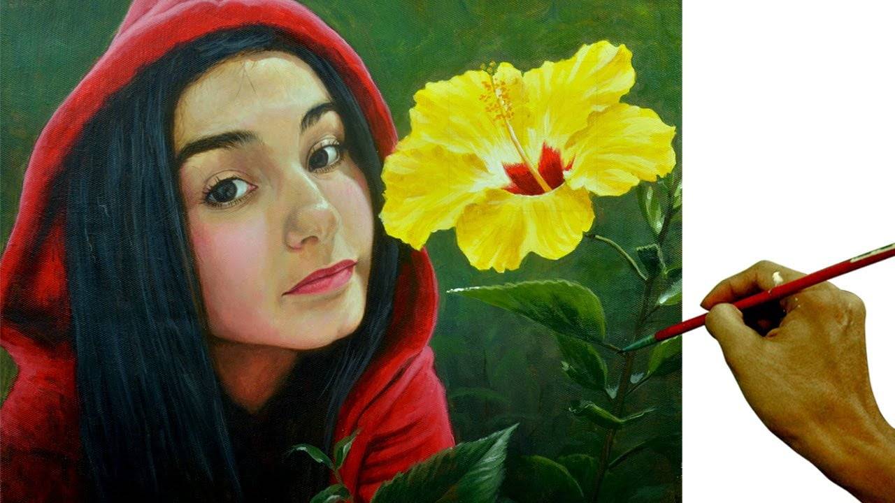 Acrylic Portrait Painting in Time-lapse / Portrait Process / JMLisondra