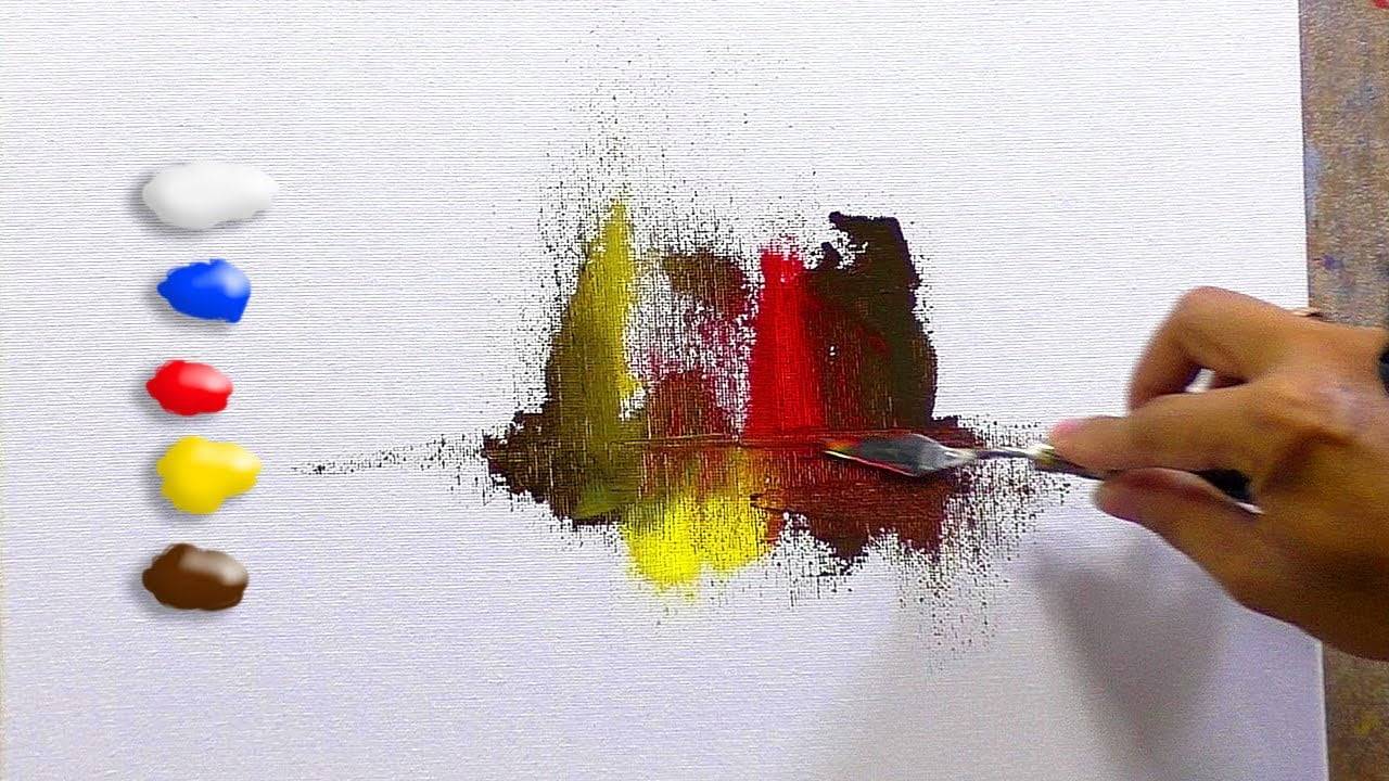 How to Paint Lady in Autumn Forest Landscape in Acrylics / Time-lapse / JMLisondra