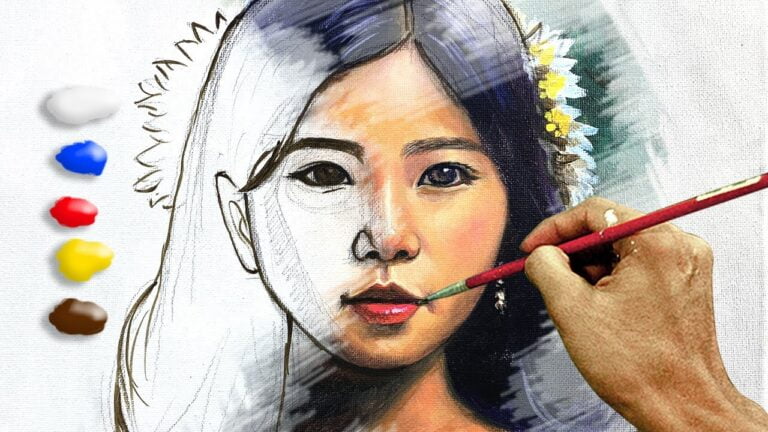 How to Paint Portrait of an Asian Girl / Time-lapse / JMLisondra