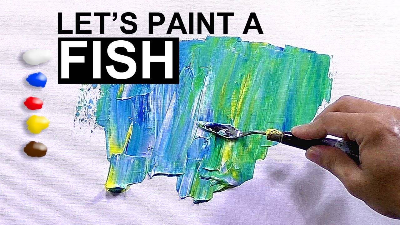 How to Paint Rainbow Trout Fish in Underwater River / Time-lapse / JMLisondra