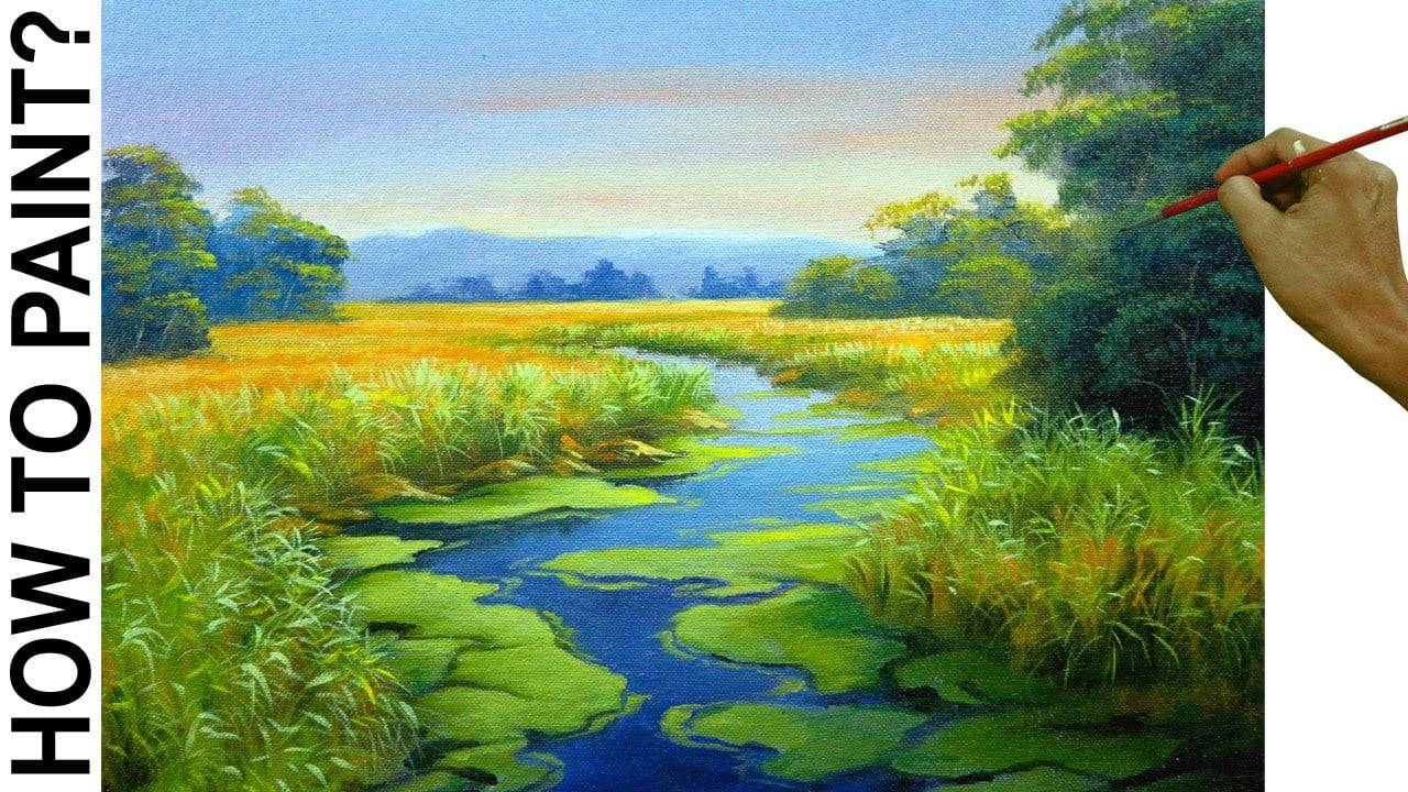 Realistic hotsell Landscape Art with Acrylic colours