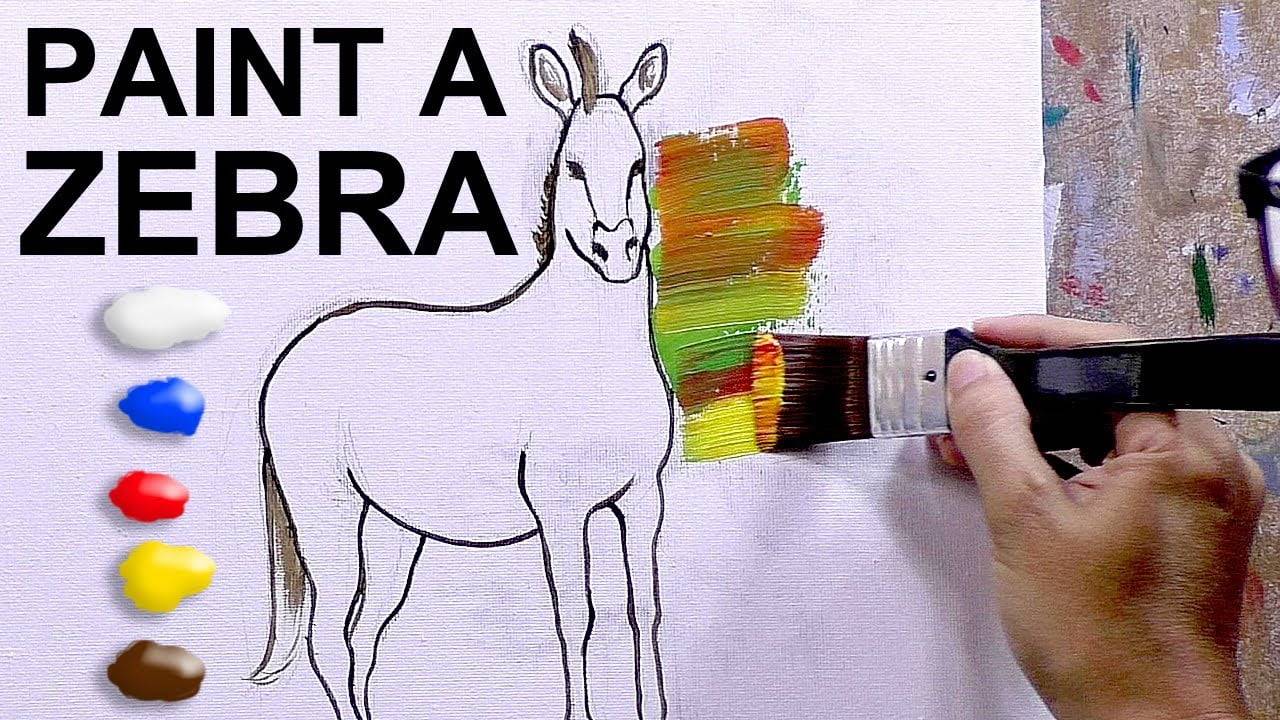 How to Paint Zebra in Autumn Forest? / Time-lapse / JMLisondra