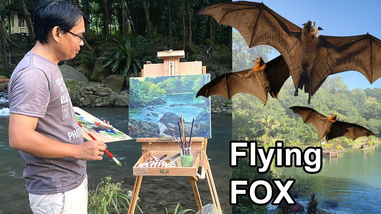 Painting in Forest Park with Giant Flying Fox / JMLisondra
