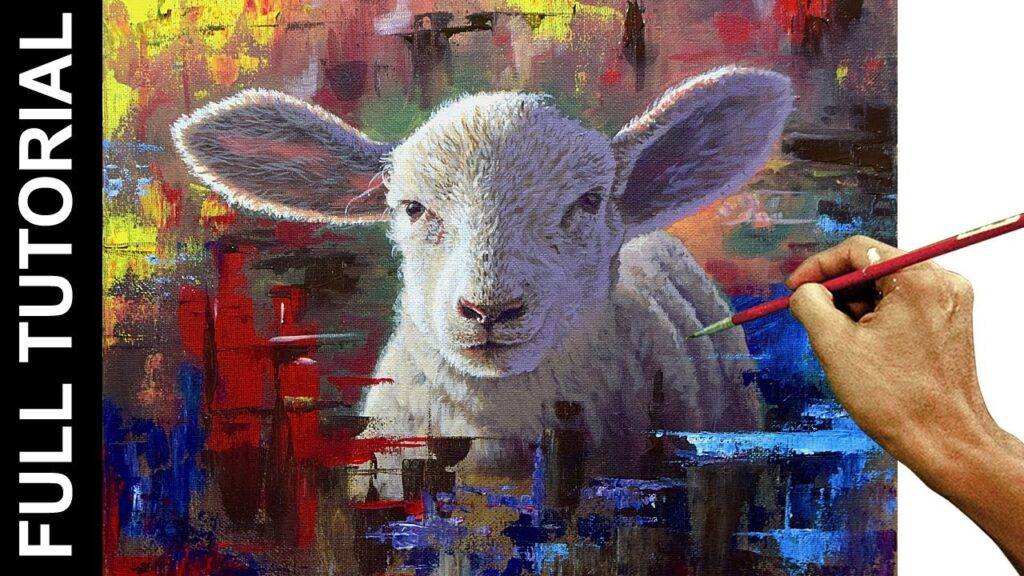 Tutorial : How to Paint a Lamb in Acrylics / JMLisondra
