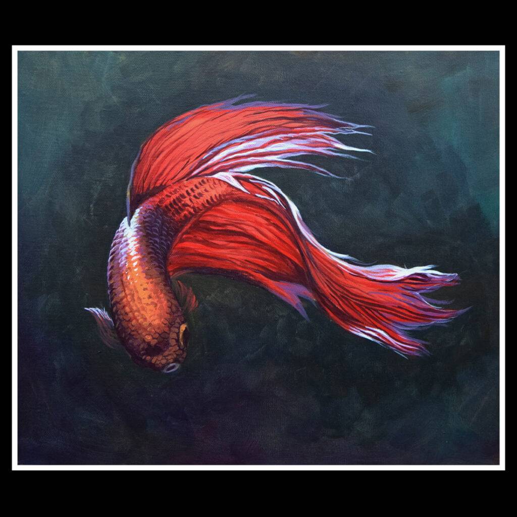 Betta Fish - Acrylic painting on canvas