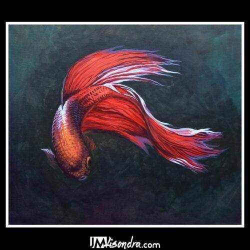 Betta Fish - Acrylic painting on canvas