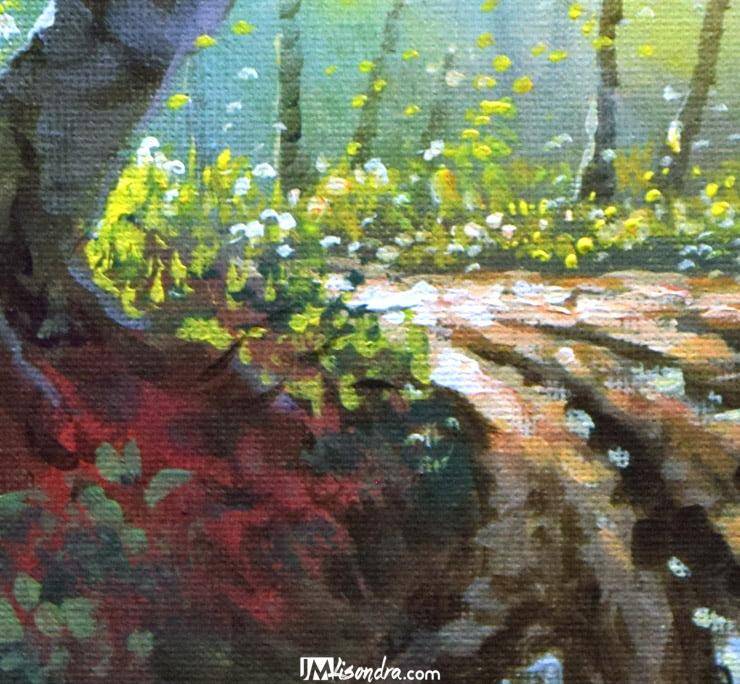 Dark Misty Forest - Acrylic Painting on Canvas by JMLisondra 2 Dark Misty Forest - Acrylic Painting on Canvas by JMLisondra - Image 2