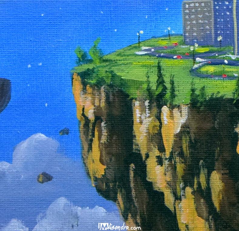 Floating City - Acrylic Painting in Canvas by JMLisondra 2 Floating City - Acrylic Painting in Canvas by JMLisondra - Image 2