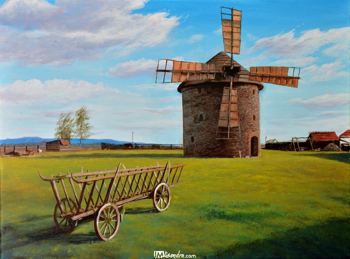 How to Paint Old Wind Mill - Full Step by Step Painting Tutorial in Acrylics 1 How to Paint Old Wind Mill - Full Step by Step Painting Tutorial in Acrylics