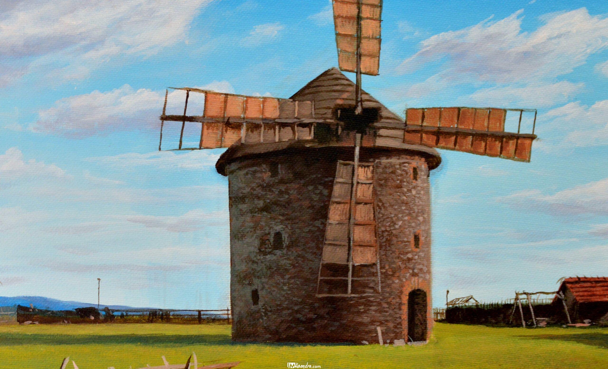 How to Paint Old Wind Mill - Full Step by Step Painting Tutorial in Acrylics 4 How to Paint Old Wind Mill - Full Step by Step Painting Tutorial in Acrylics - Image 4