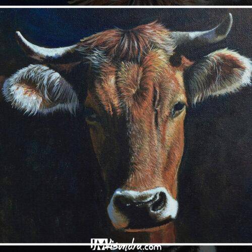 Portrait of a Cow / Acrylic Painting Tutorial / Video