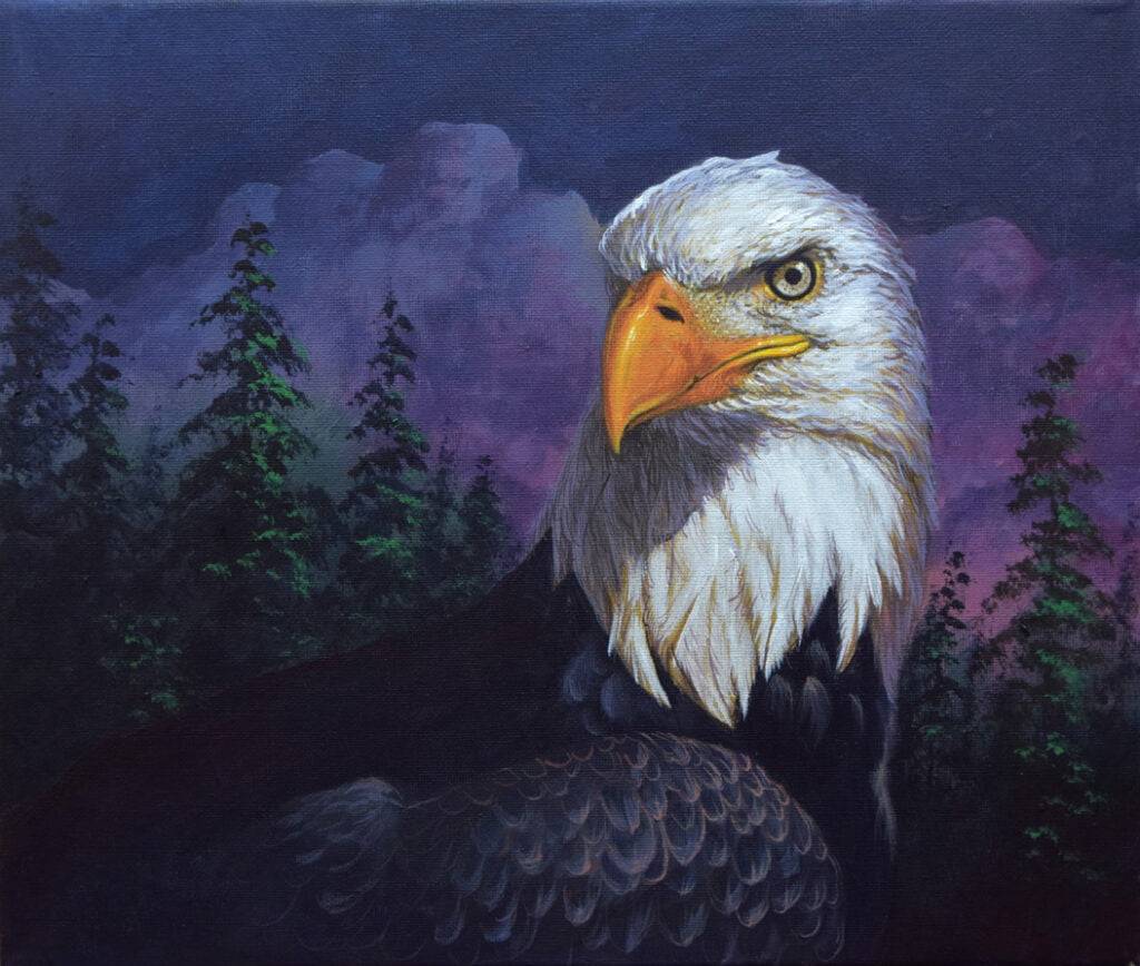 Portrait of an Eagle - Acrylic Painting on Canvas
