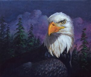 Portrait of an Eagle – Acrylic Painting on Canvas