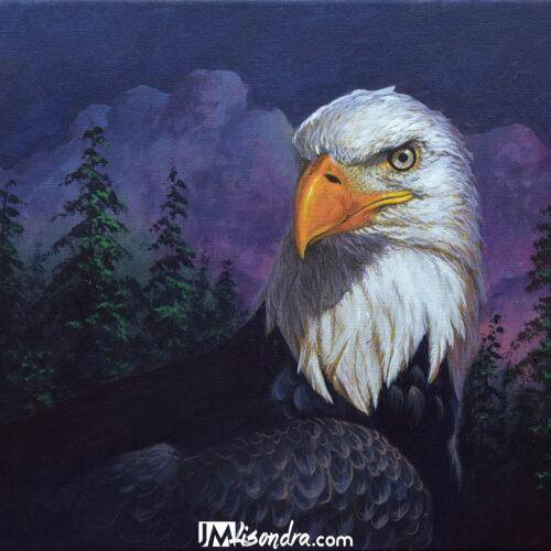 Portrait of an Eagle - Acrylic Painting on Canvas
