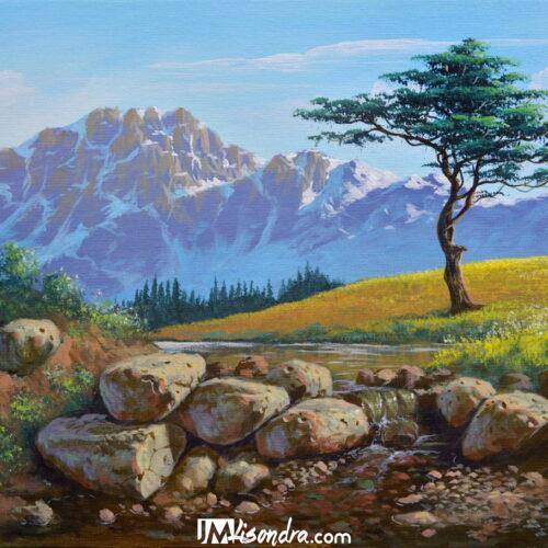 Shallow Stream - Acrylic Painting on Canvas