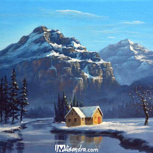 Snowy Morning - Acrylic Painting