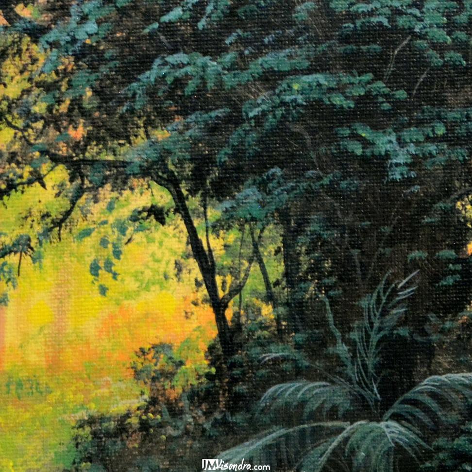 Sunset in Tropical Forest / Acrylic Painting 2 Sunset in Tropical Forest / Acrylic Painting - Image 2