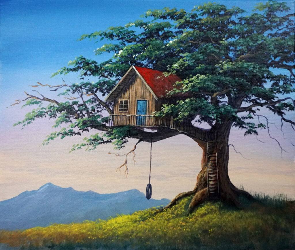 Tree House / Acrylic Painting