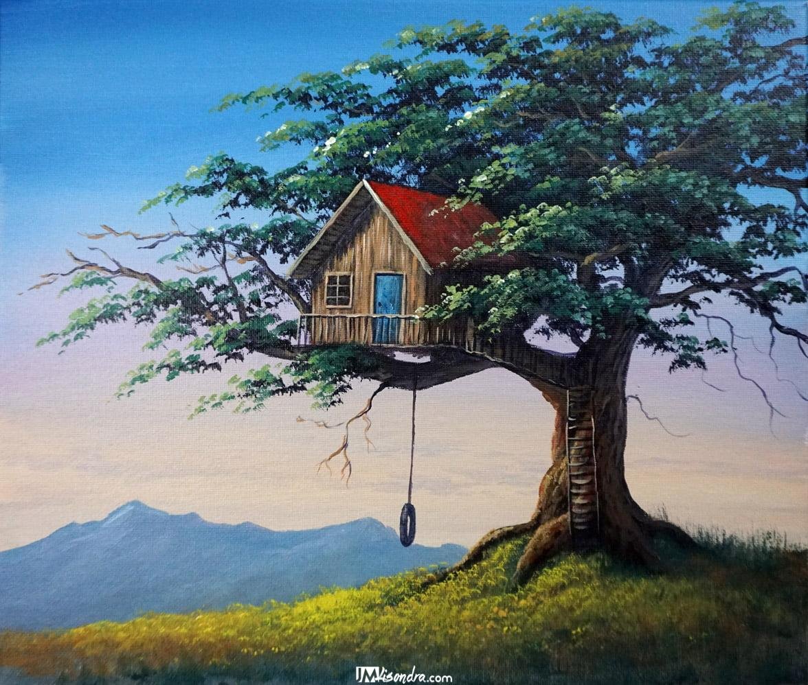 Tree House / Acrylic Painting 1 Tree House / Acrylic Painting
