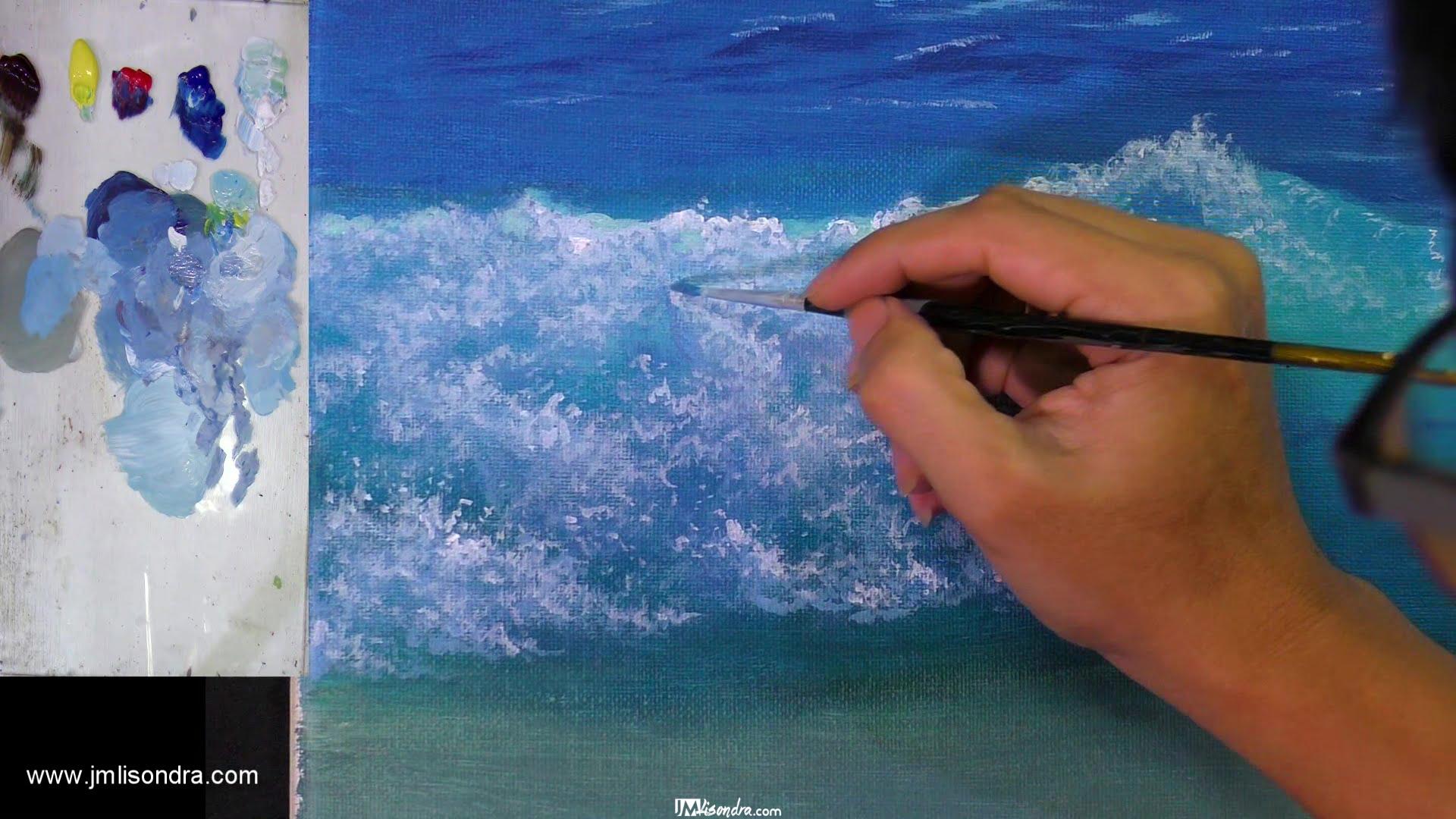Crashing Waves / Acrylic Painting Tutorial / Video 3 Crashing Waves / Acrylic Painting Tutorial / Video - Image 3
