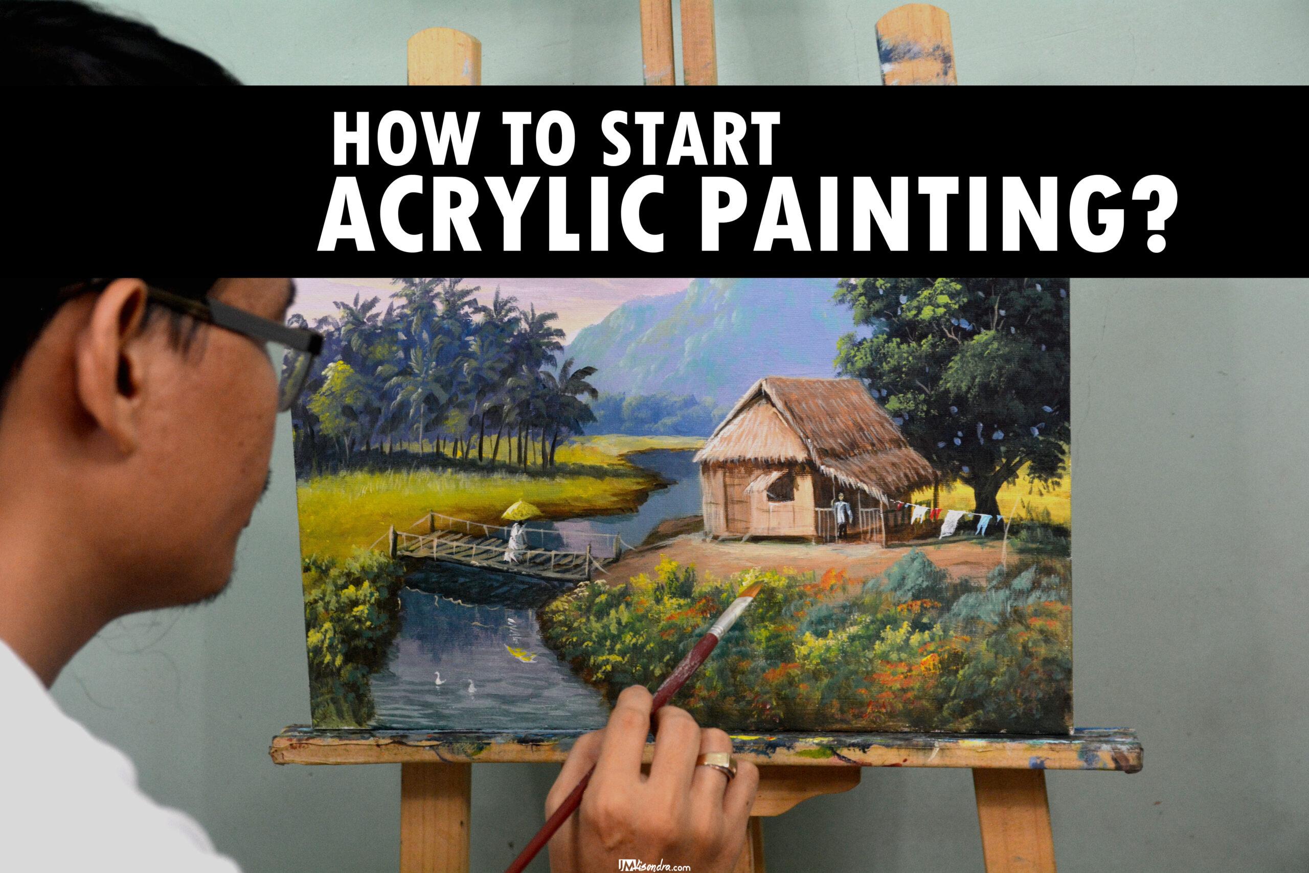 Basic Color Mixing in Acrylic Using 5 Limited Colors by JM Lisondra 