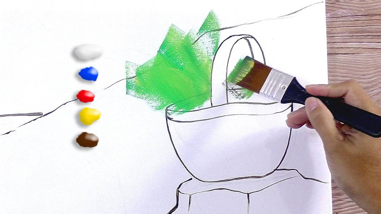 How to Paint Daisy Flower Garden in Acrylics / Time-lapse / JMLisondra