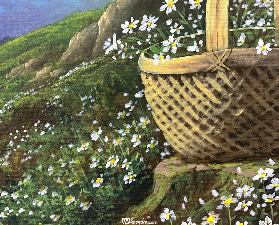 Daisy Flower Garden - Acrylic Painting in Canvas by JMLisondra 2 Daisy Flower Garden - Acrylic Painting in Canvas by JMLisondra - Image 2