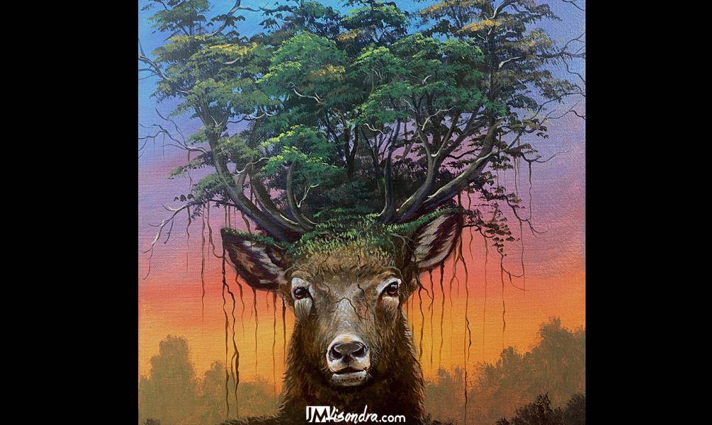 How to Paint Dear with Forest Head - Full Step by Step Painting Tutorial in Acrylics