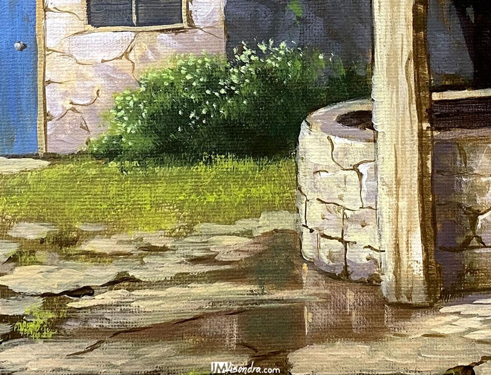 House with Deep Well - Acrylic Painting in Canvas by JMLisondra 2 House with Deep Well - Acrylic Painting in Canvas by JMLisondra - Image 2