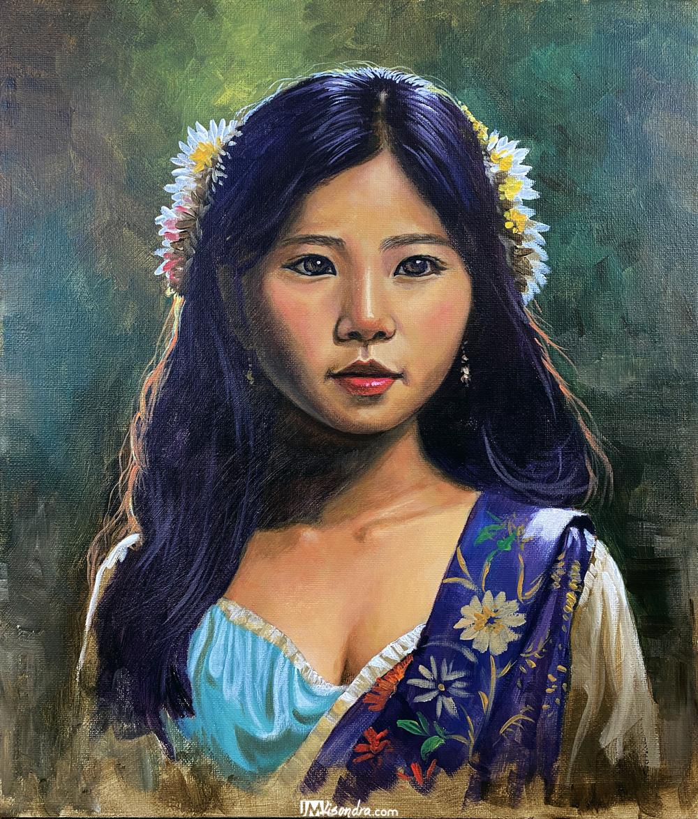 How to Paint Portrait of Asian Girl - Full Step by Step Painting Tutorial in Acrylics 2 How to Paint Portrait of Asian Girl - Full Step by Step Painting Tutorial in Acrylics - Image 2