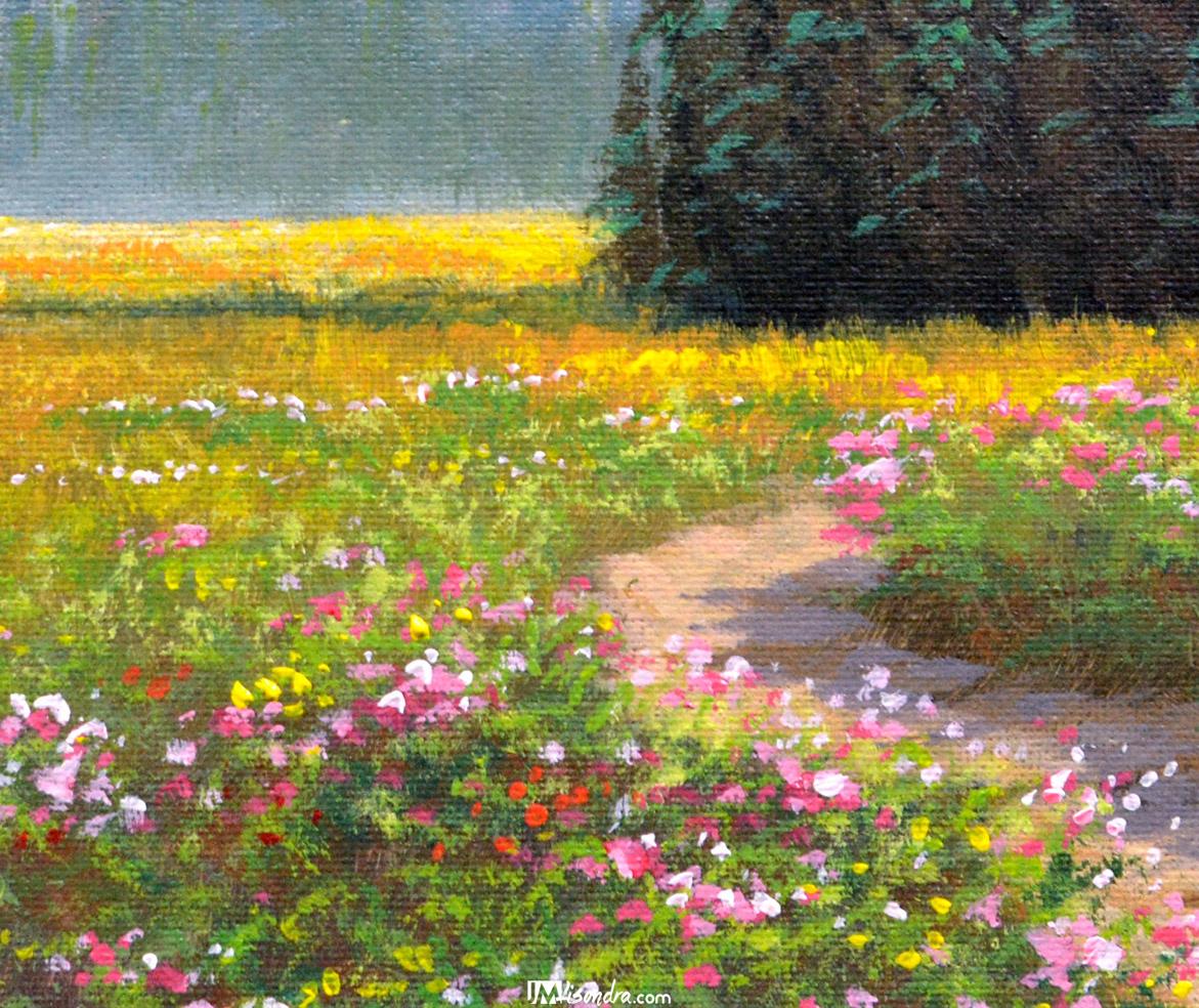 Flower Field - Acrylic Painting in Canvas by JMLisondra 2 Flower Field - Acrylic Painting in Canvas by JMLisondra - Image 2