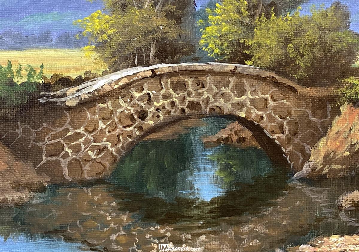 The Bridge - Acrylic Painting in Canvas by JMLisondra 2 The Bridge - Acrylic Painting in Canvas by JMLisondra - Image 2