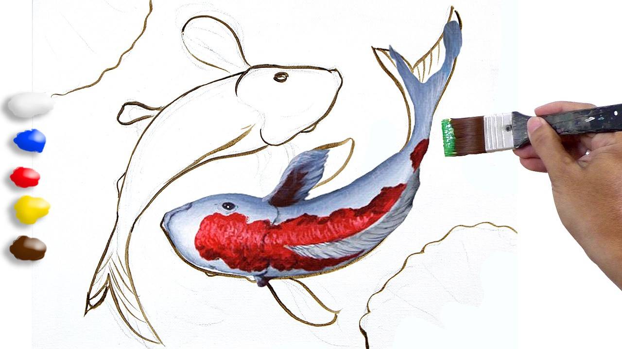 How to Paint Koi Fish? / Time-lapse / JMLisondra