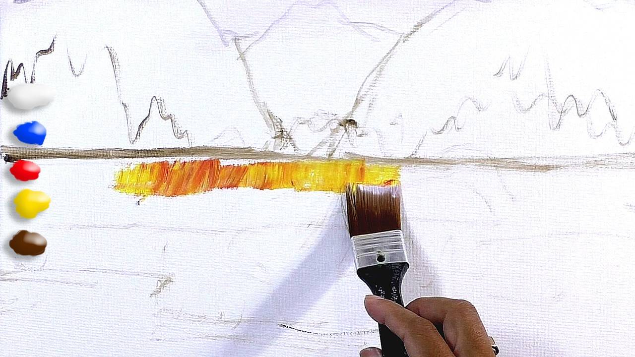 How to Paint Rocky Riverbank in Acrylics / Time-lapse / JMLisondra