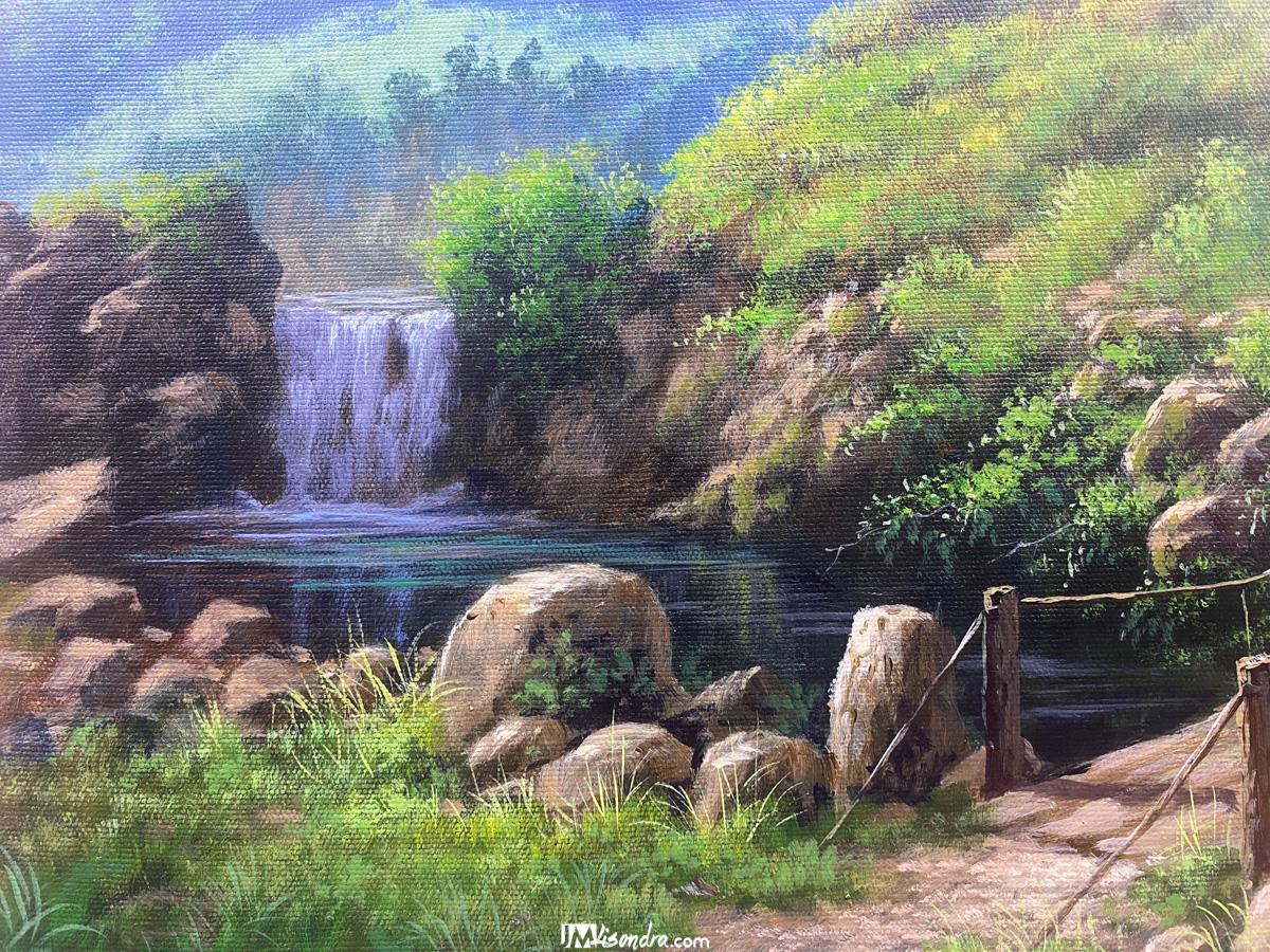 Mountain Hut - Acrylic Painting on Canvas by JMLisondra 3 Mountain Hut - Acrylic Painting on Canvas by JMLisondra - Image 3