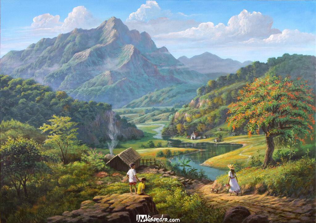 Going to Church - Acrylic Painting in Canvas by JMLisondra