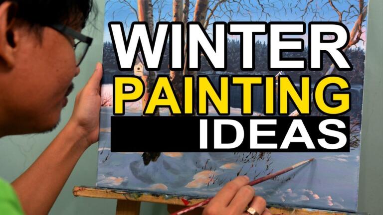 5 Winter Acrylic Painting Ideas You can Try / JMLisondra