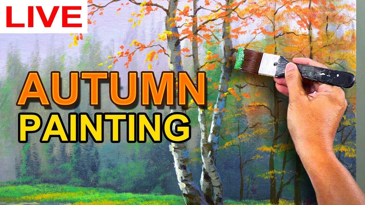 LIVE | Autumn Landscape Painting in Acrylics | JMLisondra