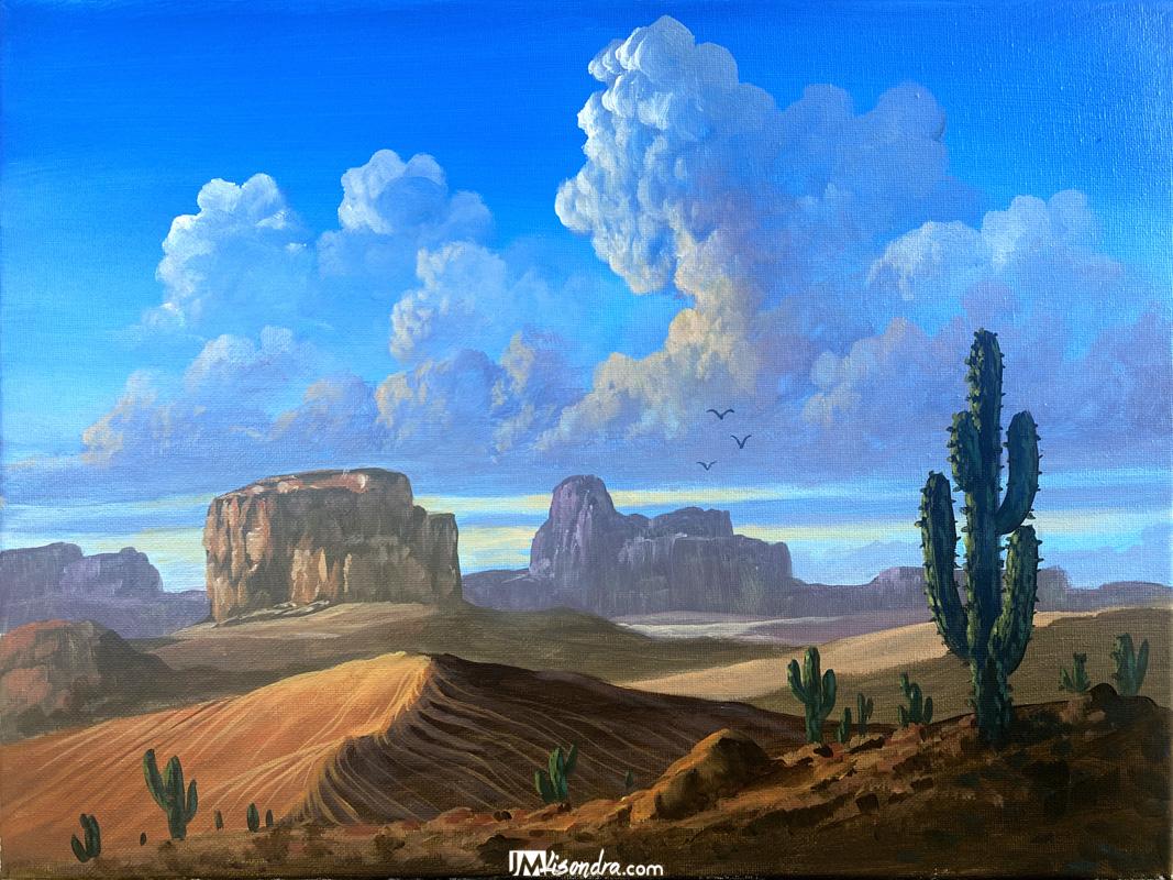 How to Paint Desert - Full Step by Step Painting Tutorial in Acrylics 1 How to Paint Desert - Full Step by Step Painting Tutorial in Acrylics