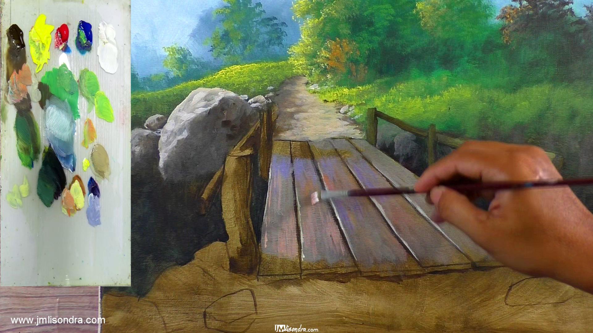 How to Paint the Bridge - Full Step by Step Painting Tutorial in Acrylics 2 How to Paint the Bridge - Full Step by Step Painting Tutorial in Acrylics - Image 2