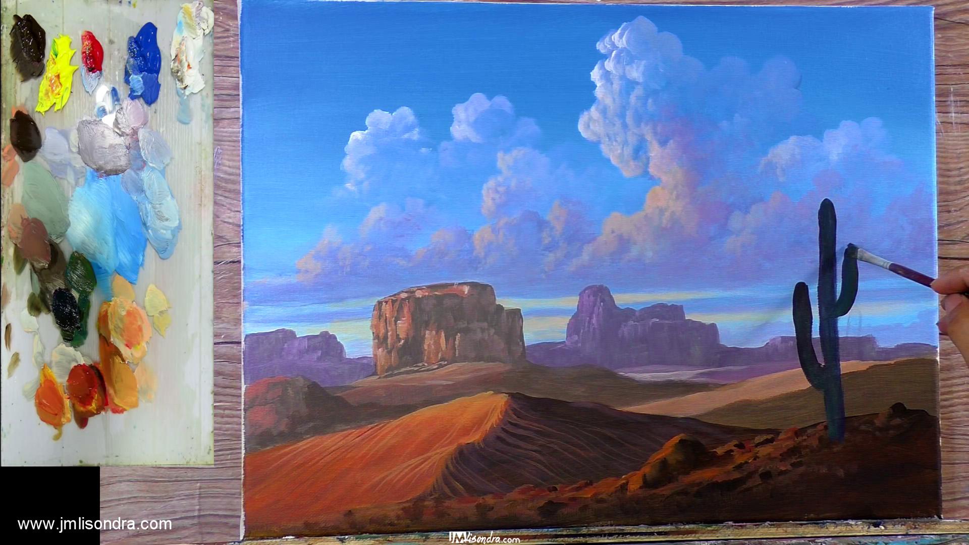 How to Paint Desert - Full Step by Step Painting Tutorial in Acrylics 3 How to Paint Desert - Full Step by Step Painting Tutorial in Acrylics - Image 3