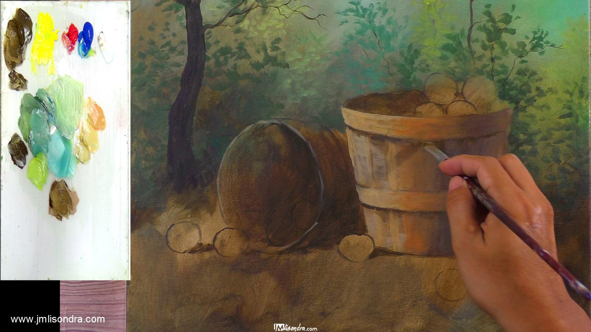 How to Paint Apples in the Basket - - Full Step by Step Painting Tutorial in Acrylics 3 How to Paint Apples in the Basket - - Full Step by Step Painting Tutorial in Acrylics - Image 3