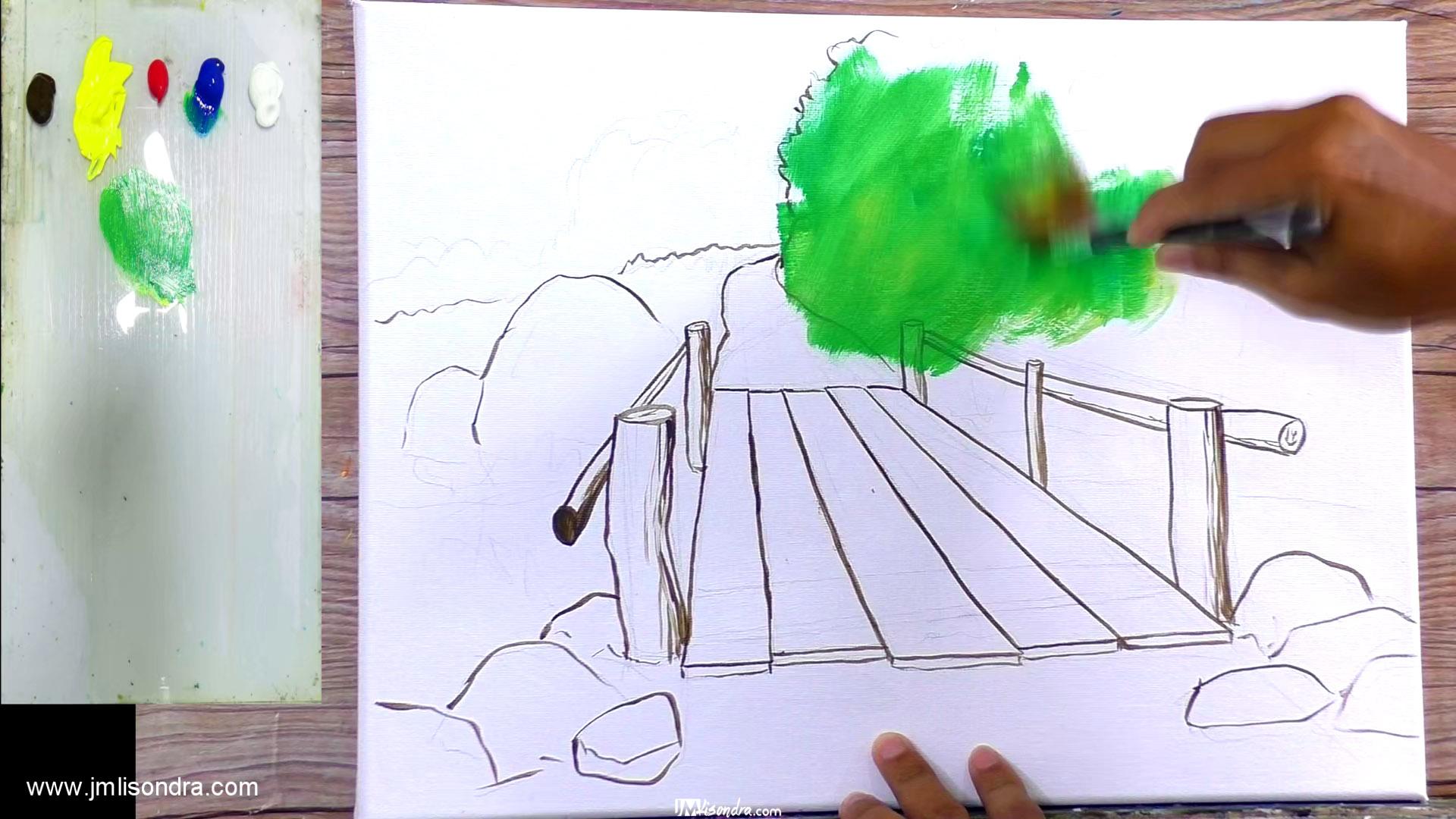 How to Paint the Bridge - Full Step by Step Painting Tutorial in Acrylics 3 How to Paint the Bridge - Full Step by Step Painting Tutorial in Acrylics - Image 3