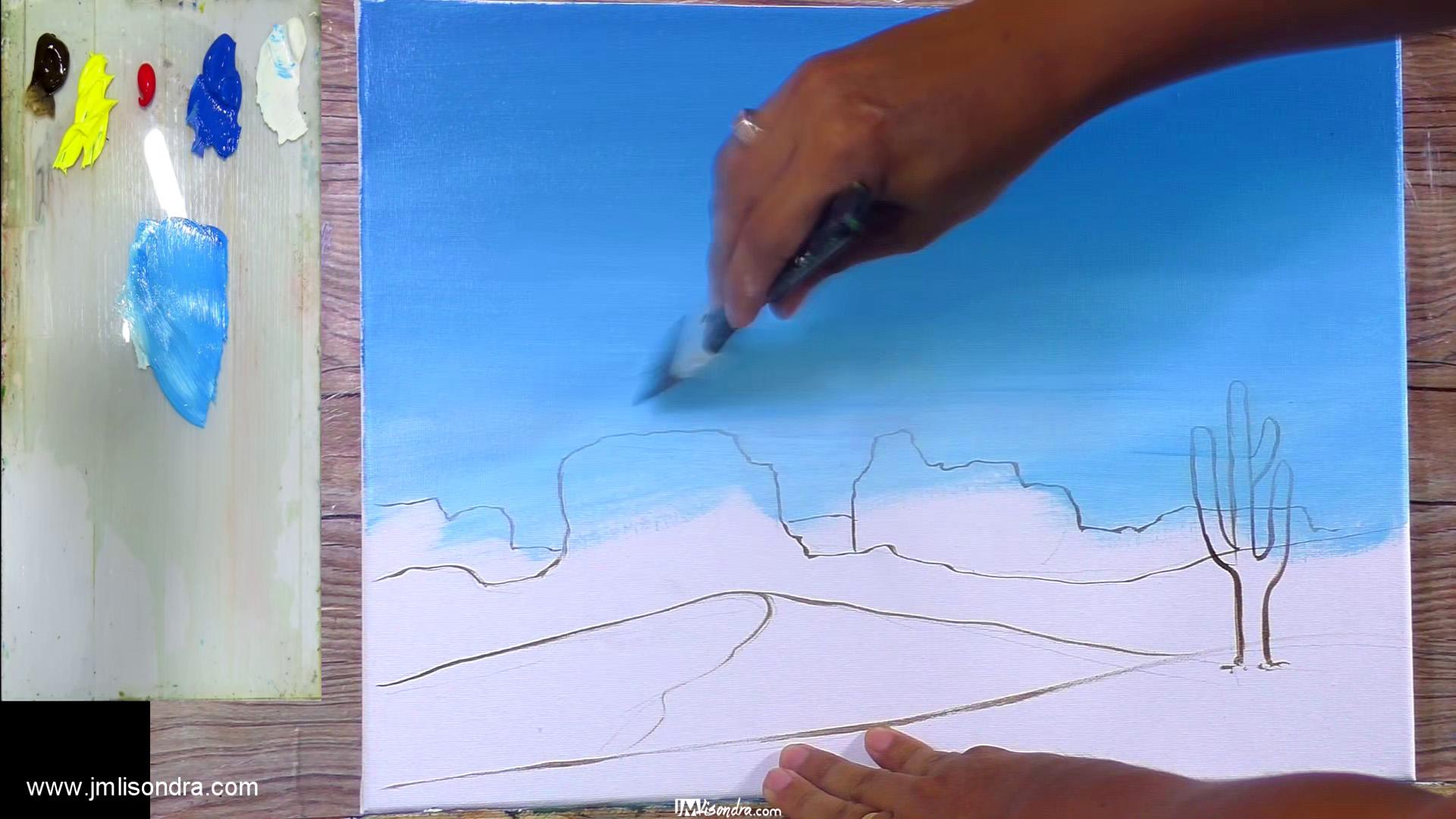 How to Paint Desert - Full Step by Step Painting Tutorial in Acrylics 4 How to Paint Desert - Full Step by Step Painting Tutorial in Acrylics - Image 4