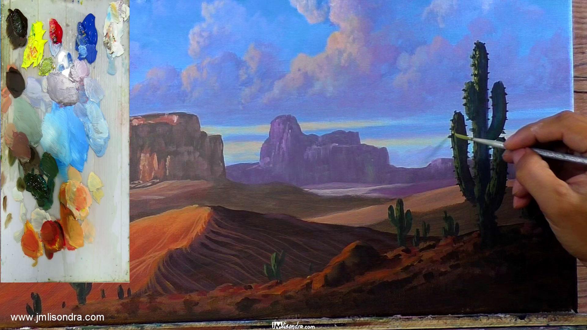 How to Paint Desert - Full Step by Step Painting Tutorial in Acrylics 2 How to Paint Desert - Full Step by Step Painting Tutorial in Acrylics - Image 2