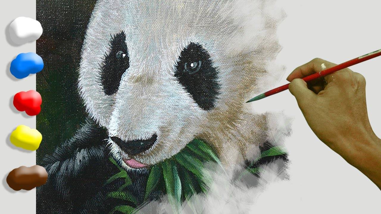 Acrylic Painting Panda in Time-lapse / JMLisondra